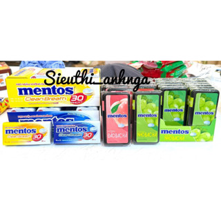 Kẹo Ngậm Không Đường Mentos Hương Đào/Nho Bạc Hà Lọ 17,5g/ 35g