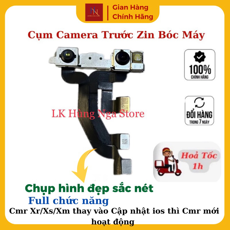 Camera Trước Dành Cho Seri X X s X r Xm 11 12 13 Zin Bóc Máy, Cam Trước Chụp Hình Sắc Nét Chính Hãng LK HÙNG NGA STORE
