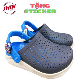 Dép Cross Cho Bé Màu Xanh Dương Sục Literide Trẻ Em, Dép Crocs Trẻ Em Sục Bánh Mì Chống Trơn Trượt [ LÍT TRẺ EM ]