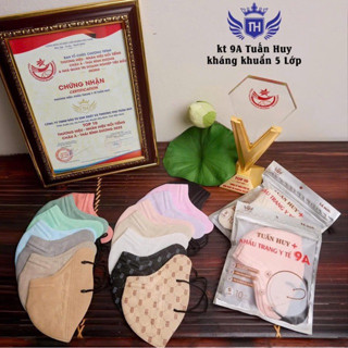 Sỉ 100 chiếc khẩu trang 9A Tuấn Huy Chống nắng toàn diện, 5 lớp dày dặn, chống tia UV, Lọc bụi, Kháng khuẩn