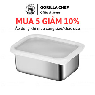 Hộp đựng thực phẩm inox 600ml-2600ml Gorilla Chef an toàn dùng cho bảo quản thực phẩm