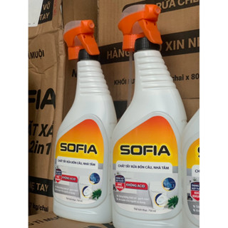 Sofia Chất Tẩy Rửa Bồn Cầu, Nhà Tắm Dạng Xịt Bọt Tuyết Khử Khuẩn Không Acid 750ml - Làm Sạch Hương Thơm Thiên Nhiên