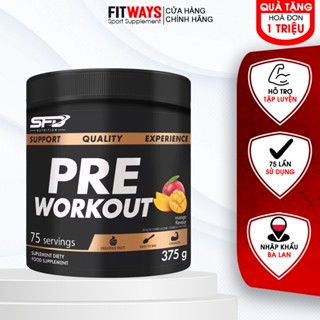 SFD Nutrition Pre Workout 375g (75 Servings) Tăng Sức Mạnh Trược Luyện Tập Hỗ Trợ Luyện Tập
