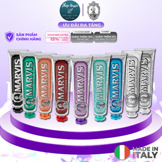 Kem Đánh Răng Ý Marvis Classic Đủ Loại Tuýp Mini & Fullsize  - 9 Hương Vị Cổ Điển, Lấy Đi Mảng Bám, Sạch Răng Thơm Miệng