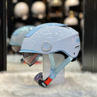    Hỏa Tốc 2H   Nón Bảo Hiểm 1 2 Kính Âm FALCON BEE Màu Xanh Dương + Tặng kèm bộ lót Chính Hãng 