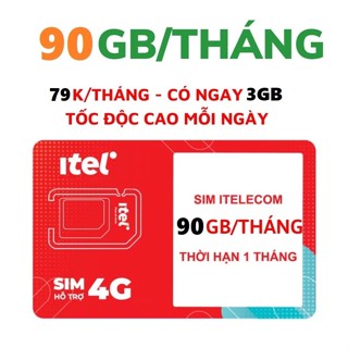 SIM ITEL 4G  MAY79 mạng VINA 3GB/ngày 90GB/tháng