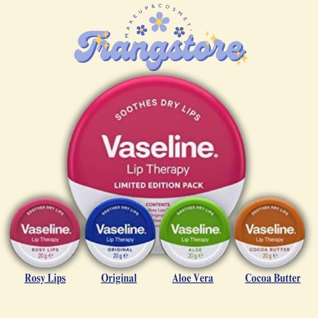 Sáp Dưỡng Ẩm, Dưỡng Môi Mềm Mịn VASELINE 7g/49g/100g Chính Hãng Mỹ