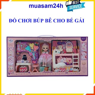 Đồ chơi búp bê cho bé gái kèm bàn trang điểm cơ lớn, Búp bê barbie - Quà tặng sinh nhật sang trọng