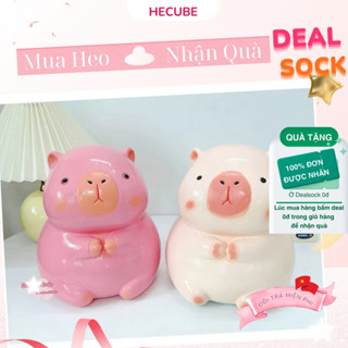 Heo Đất Capypara Ống Tiết Kiệm Tiền Hecube Lợn Đất Capybara Sứ Bát Tràng Size Lớn Chuột Lang Nước
