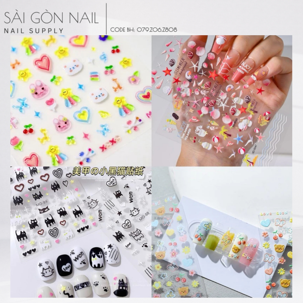 Sticker Nail Thương Hiệu Trang Trí Móng [SÀI GÒN NAIL]