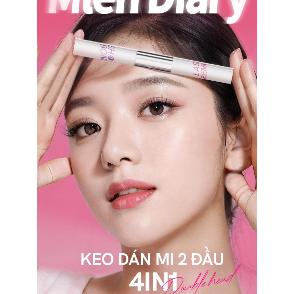 Keo Hai đầu Mascara 4in1 MLEN DIARY CHÍNH HÃNG KEO Kết Hợp Dung Dịch Tẩy Keo, Tiết Kiệm Thời Gian Cho Người Mới Gắn Mi