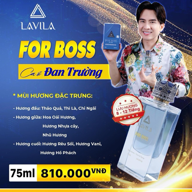 Nước Hoa Lavila For Boss Nam Lưu Hương 8-12 tiếng