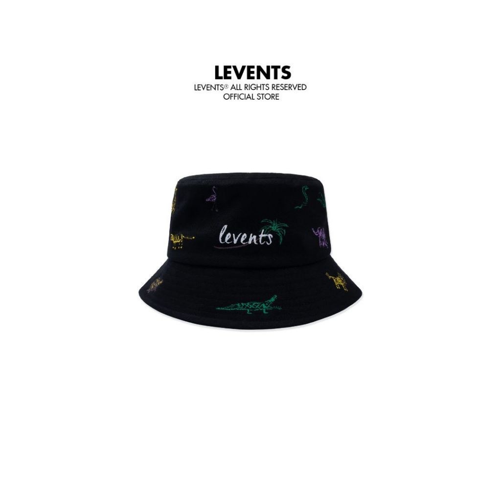 Nón Levents Bucket Hat/ Black Chất Cotton Unisex