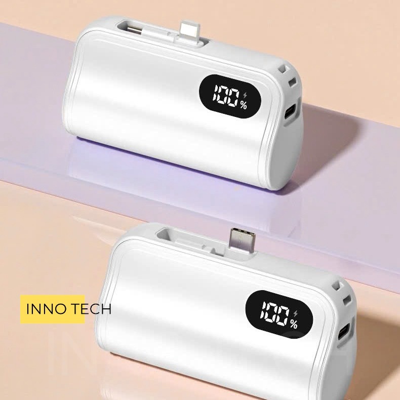 Sạc Dự Phòng 5000mAh Cắm Sạc 20w, Cổng Cắm Sạc Trực Tiếp Mọi Thiết Bị, Giá Kê Đứng Điện Thoại, Chui Sạc Kép Đầu Ra | BigBuy360 - bigbuy360.vn
