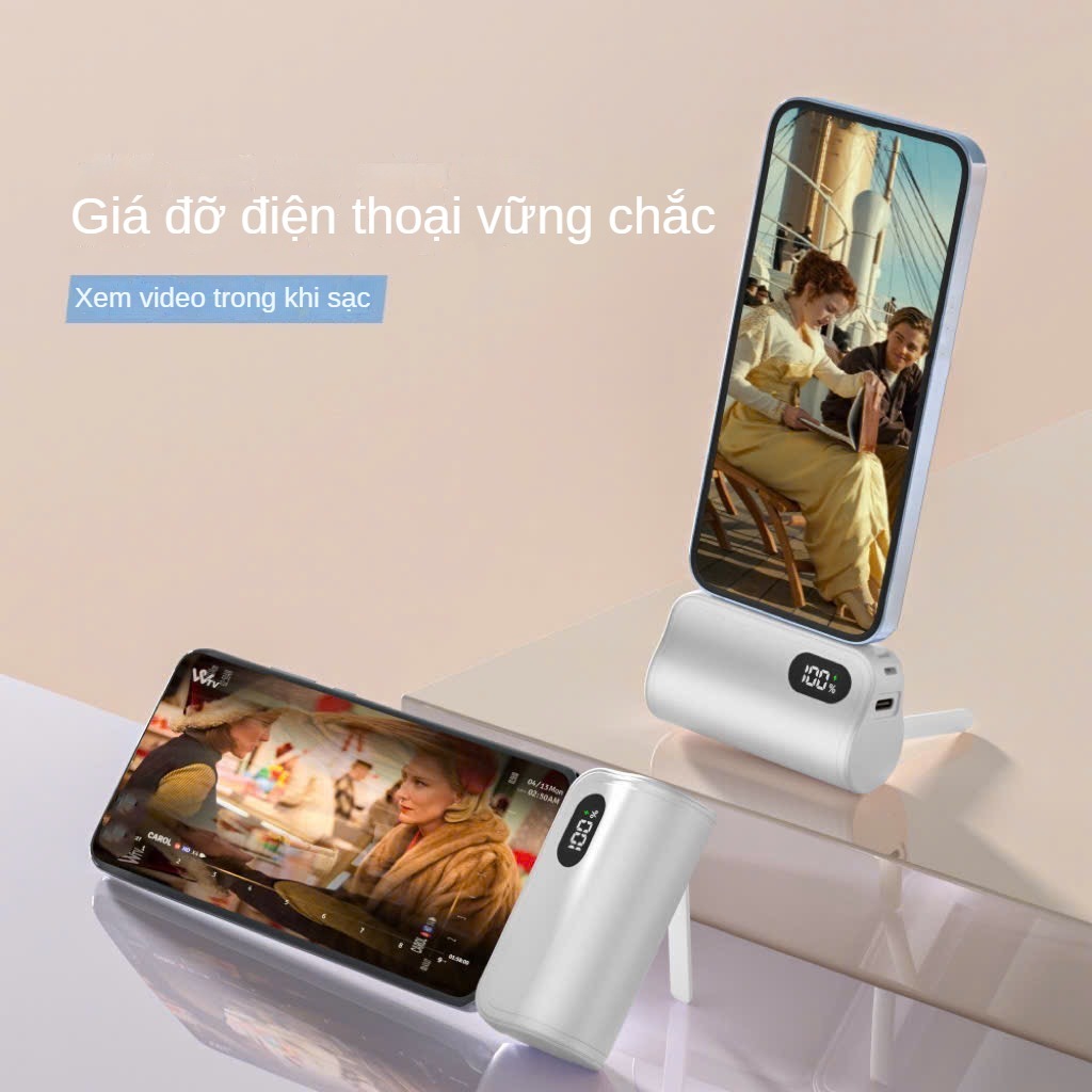 Sạc Dự Phòng 5000mAh Cắm Sạc 20w, Cổng Cắm Sạc Trực Tiếp Mọi Thiết Bị, Giá Kê Đứng Điện Thoại, Chui Sạc Kép Đầu Ra | BigBuy360 - bigbuy360.vn