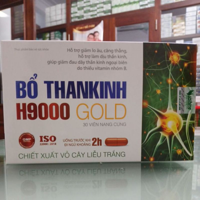 Viên uống bổ thần kinh THANKINH H9000 GOLD - Hộp 30 viên chiết xuất từ vỏ cây liễu trắng Vshine.