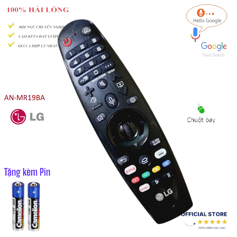 [HÀNG INDONESIA] Remote Điều khiển TV LG AN-MR19BA giọng nói CHUỘT BAY-MỚI Fullbox LG 100% free ship