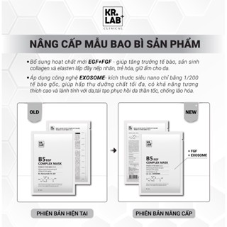 (Combo 20-30-50 nạ)Mặt nạ Kr.Lab B5 EGF Complex mask dưỡng trắng phục hồi chuyên sâu da hạn dùng 2028
