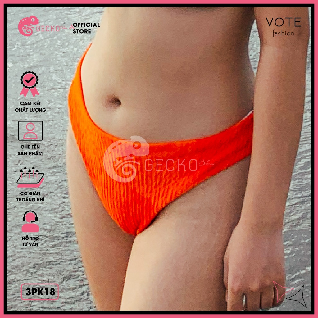 Quần Lẻ Bikini GECKO Xốp Nhật 3PK18 (Ảnh Thật, Nhiều Màu) | BigBuy360 - bigbuy360.vn