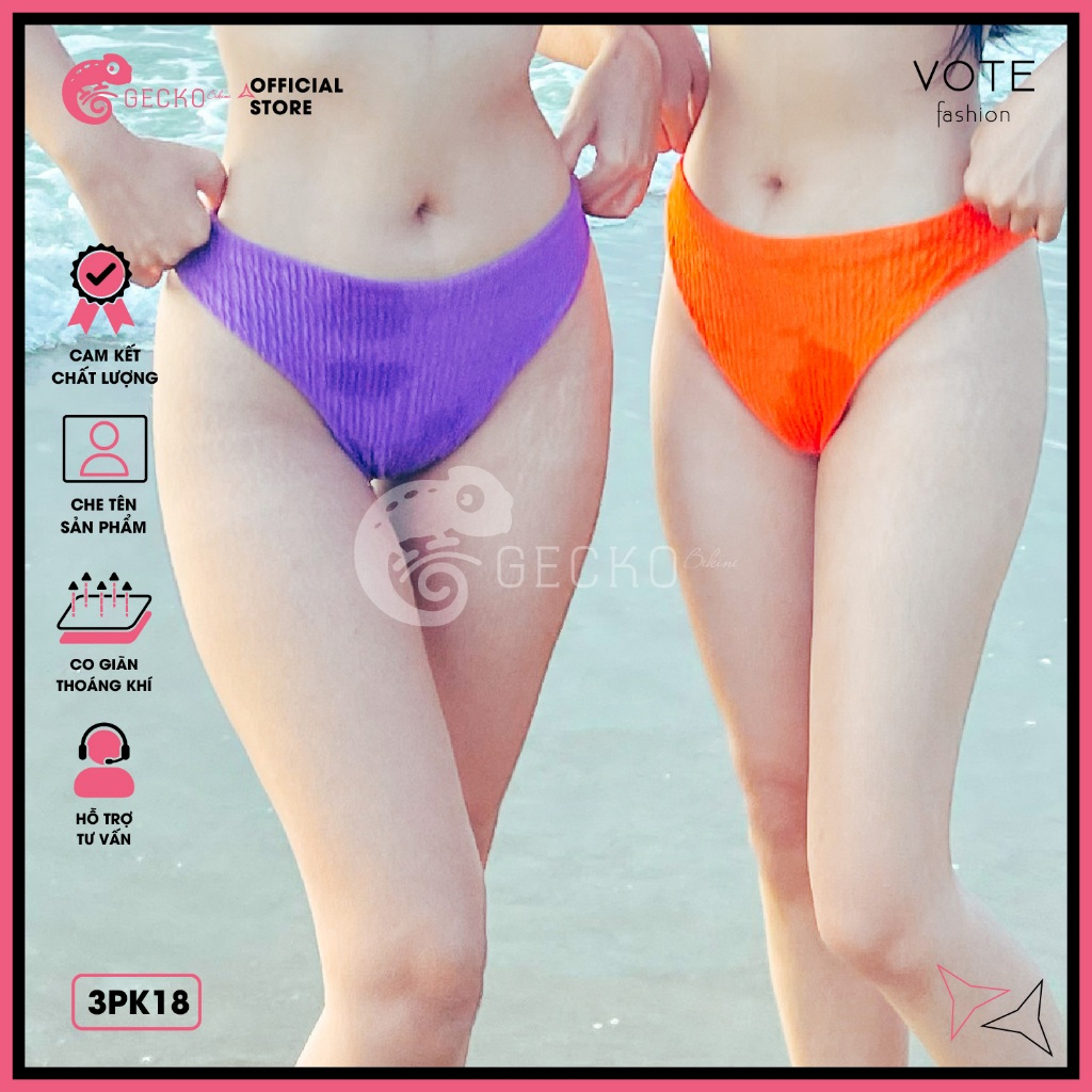 Quần Lẻ Bikini GECKO Xốp Nhật 3PK18 (Ảnh Thật, Nhiều Màu) | BigBuy360 - bigbuy360.vn