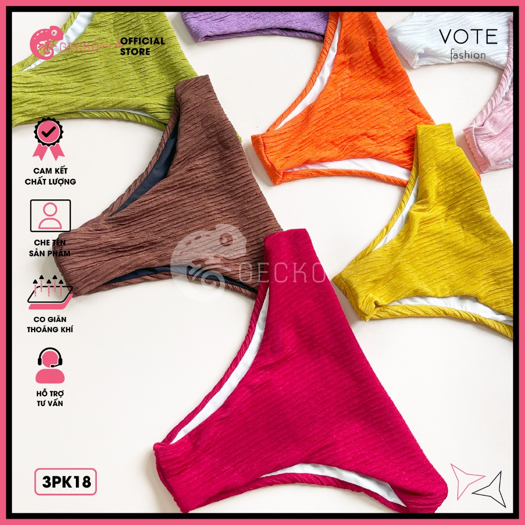 Quần Lẻ Bikini GECKO Xốp Nhật 3PK18 (Ảnh Thật, Nhiều Màu) | BigBuy360 - bigbuy360.vn
