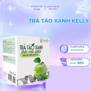  Trà Táo Xanh Thảo Mộc Adela Detox - Giảm Cân Kelly - Giảm Mỡ Bụng Cấp Tốc & An Toàn - Kiểm Soát Cân Nặng - Hộp 12 Gói 