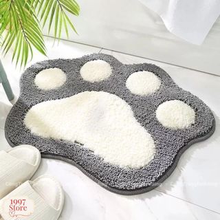 Thảm Chùi Chân Lông Cừu Thiết Kế Siêu Đáng Yêu , Đa Dạng Mẫu Mã , Kích Thước 40cm x 60cm (Mix Ngẫu Nhiên).