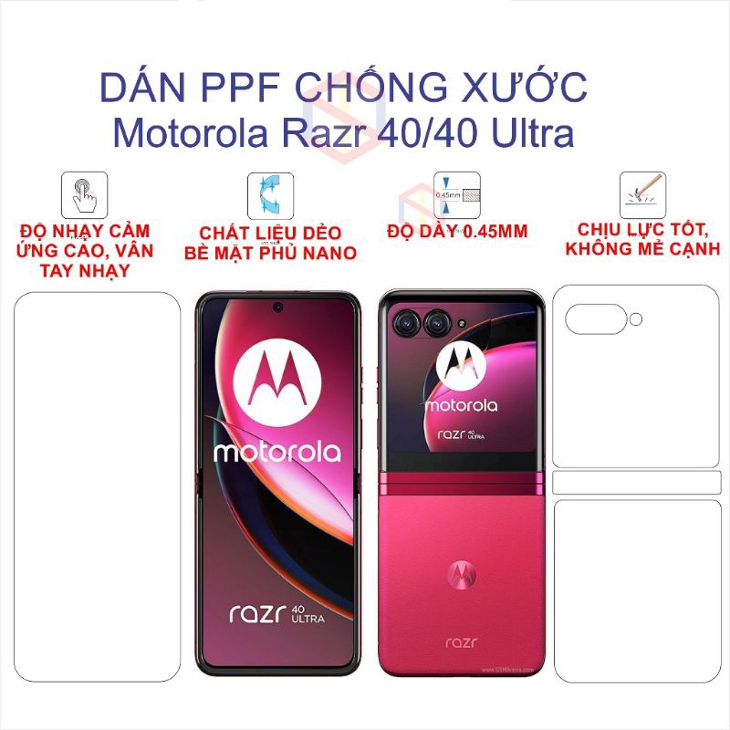 Dán ppf chống xước màn hình smartphone Motorola Razr 40/ Razr 40 Ultra NTS Shop