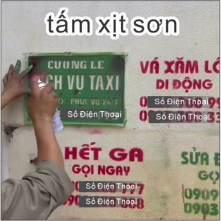 Biển quảng cáo xịt sơn tường, bảng xịt sơn tường, tấm xịt tường thương hiệu