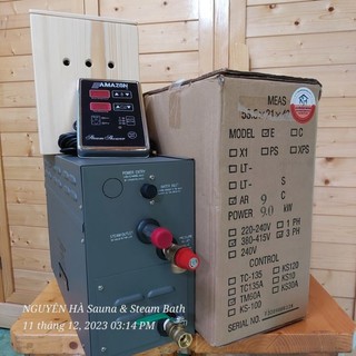 Máy Xông Hơi Ướt Amazon 9KW AR9C TM60A. Kèm Hộp Xông Thảo Dược 2 Chức Năng