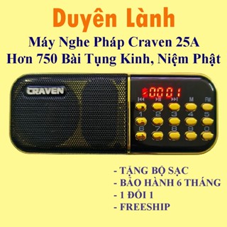 Máy Nghe Pháp Craven Cr 25A gồm hơn 750 Bài Niệm Phật, Tụng Kinh