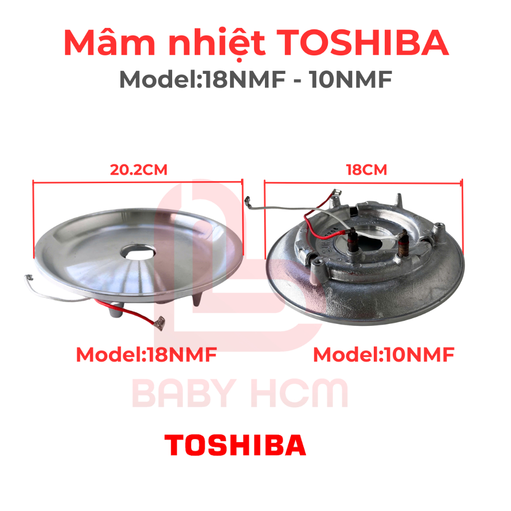 Mâm nhiệt nồi cơm điện TOSHIBA model 10MNF-18NMF Thái Lan-Linh phụ kiện nồi cơm TOSHIBA / BABYHCM