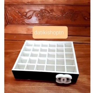 Khay son 30 ô đen