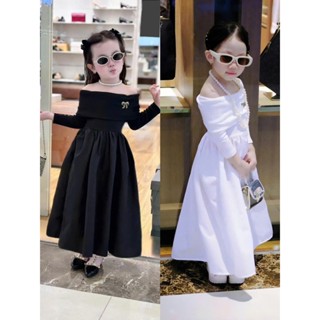  Đầm Bé Gái Váy Trễ Vai Bé Gái Đầm Maxi Body Dáng Dài Sang Trọng Mềm Mại Co Giãn Cho Bé Tư 8-40kg 