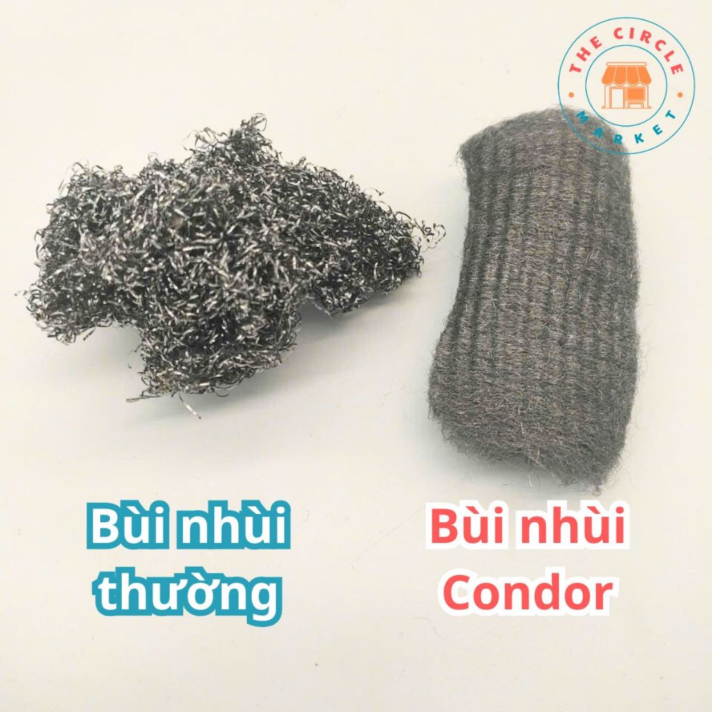 12 Miếng chà nồi Condor Nhật Bản - Bùi nhùi sắt Nhật Bản - Pháo bùi nhùi