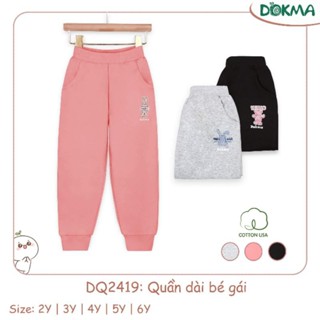 Quần nỉ bé gái bo ống Dokma 2-6Y Dq2419