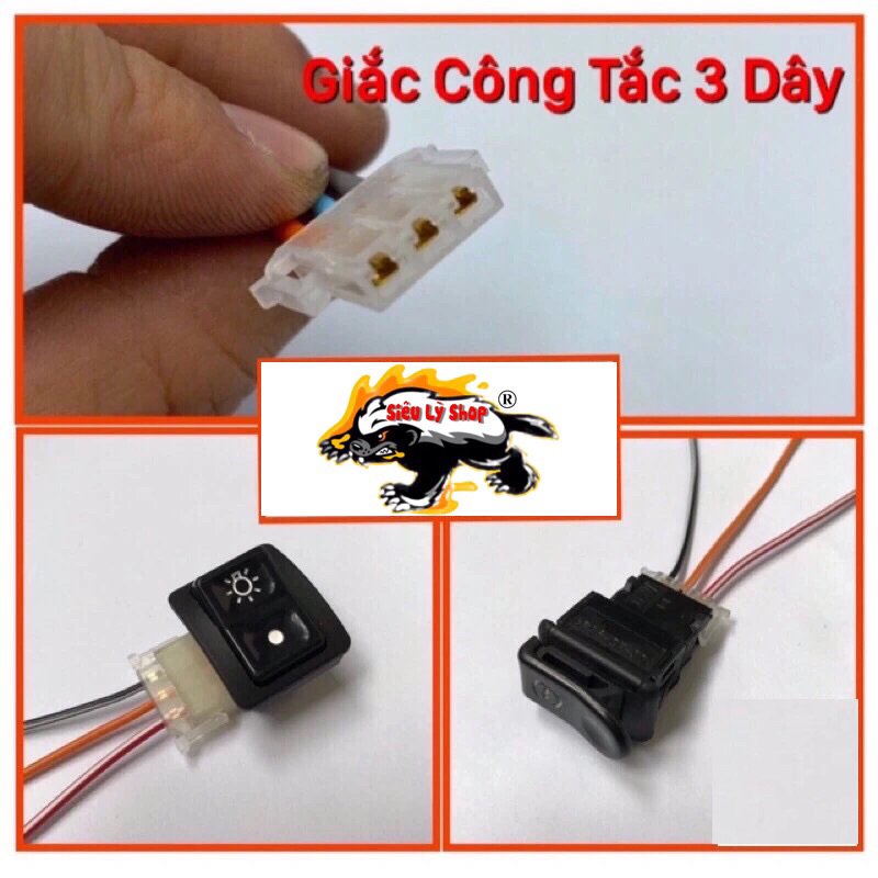 Giắc công tắc đề, kèn, đèn xe máy