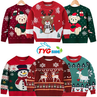  Áo len giáng sinh bé trai TYG KIDS áo len bé gái họa tiết giáng sinh thời trang trẻ em 
