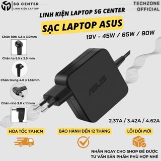 Sạc Laptop Asus, 19V/2.37A-45W, 3.42A-65W, 4.7A-90W, Sạc Máy Tính Asus, 3.0x1.1, 4.0x1.35, 4.5x3.0, 5.5x2.5 -BH 12 THÁNG