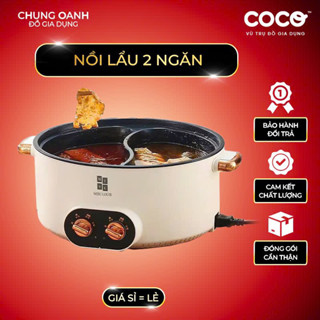 Nồi Lẩu 2 Ngăn Misu Louis Đường Kính 34CM Nấu Lẩu Chua Cay Tiện Lợi Bảo Hành 12 Tháng
