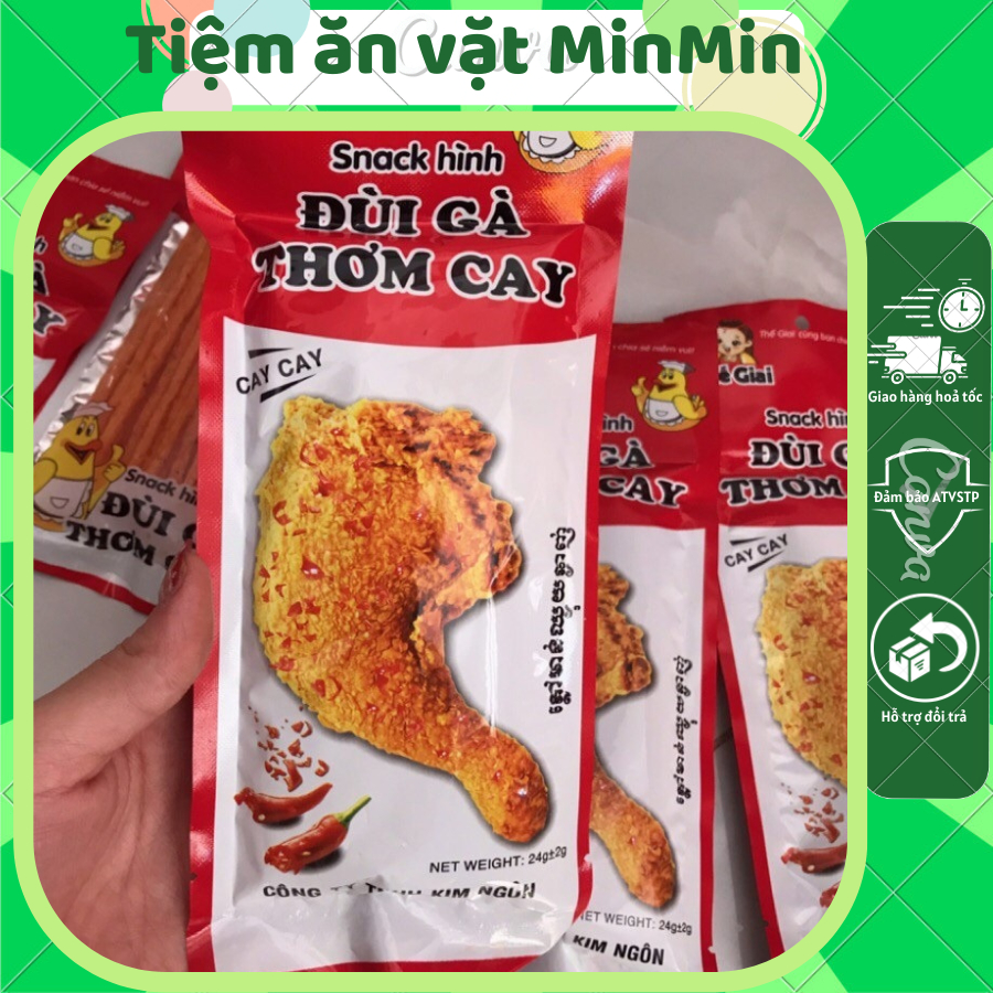 Snack hình đùi gà thơm cay Thế Giai (gói 24g)