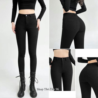  Quần Legging 1 cúc 2 khuy cạp cao co giãn 4 túi trước sau dáng quần tregging nữ lưng cao vải Umi thun dày mịn mặc đi học 