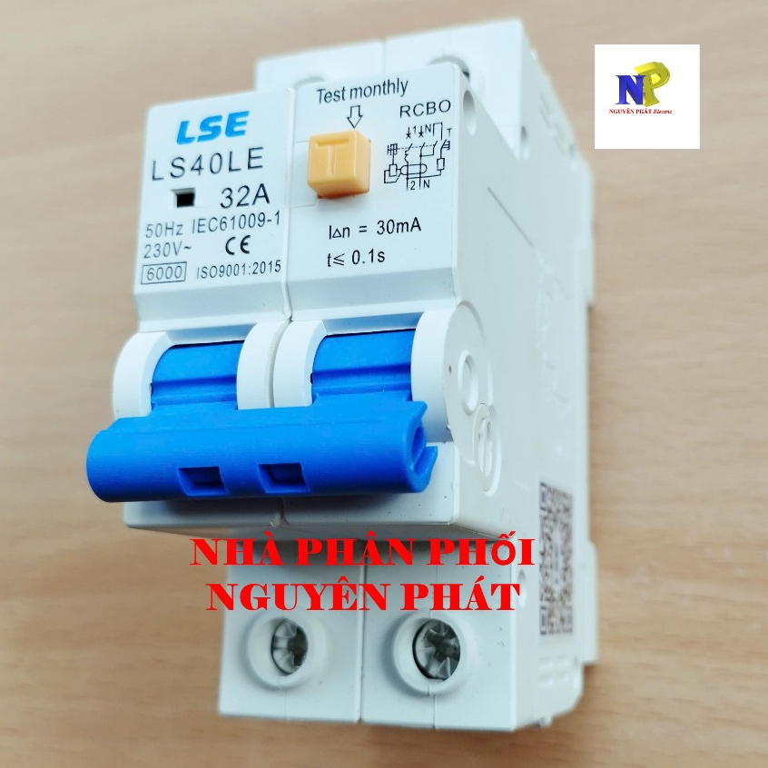 [LSE] Cầu Dao 2 Pha Chống Rò, Chống Giật & Chống Quá Tải RCBO LS40LE - Chính Thái