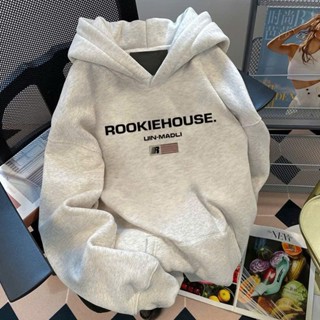 Áo Hoodie Nỉ Bông In Chữ Rookiehouse Form Rộng Nam Nữ Unisex , Áo Nỉ Thu Đông Dài Tay Mặc Đẹp