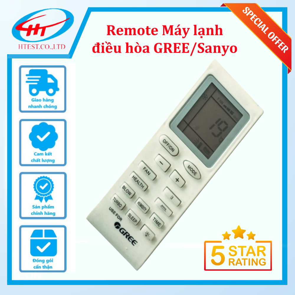 Remote Máy lạnh điều hòa GREE/Sanyo