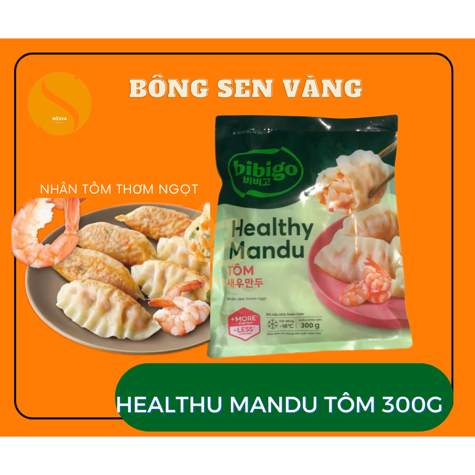 Healthy mandu tôm BIBIGO gói 300g