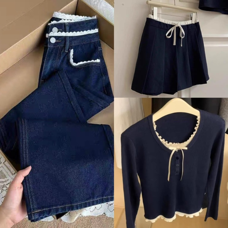 [Order-2218] Áo Brandy dài tay phối set xinh mix match Lilis room