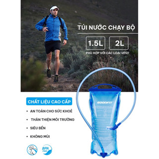 Bình nước thể thao, túi nước chạy bộ leo núi có vòi hút 2000ml GoodFit GF04RA bình nước chạy bộ chất liệu TPU an toàn