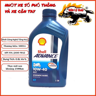 Nhớt xe số Shell Advance AX7 0.8L - 1L