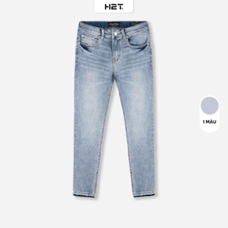 Quần Jeans Nam Xước Gấu Form Nhỏ Slim Tapper Light Blue 1607